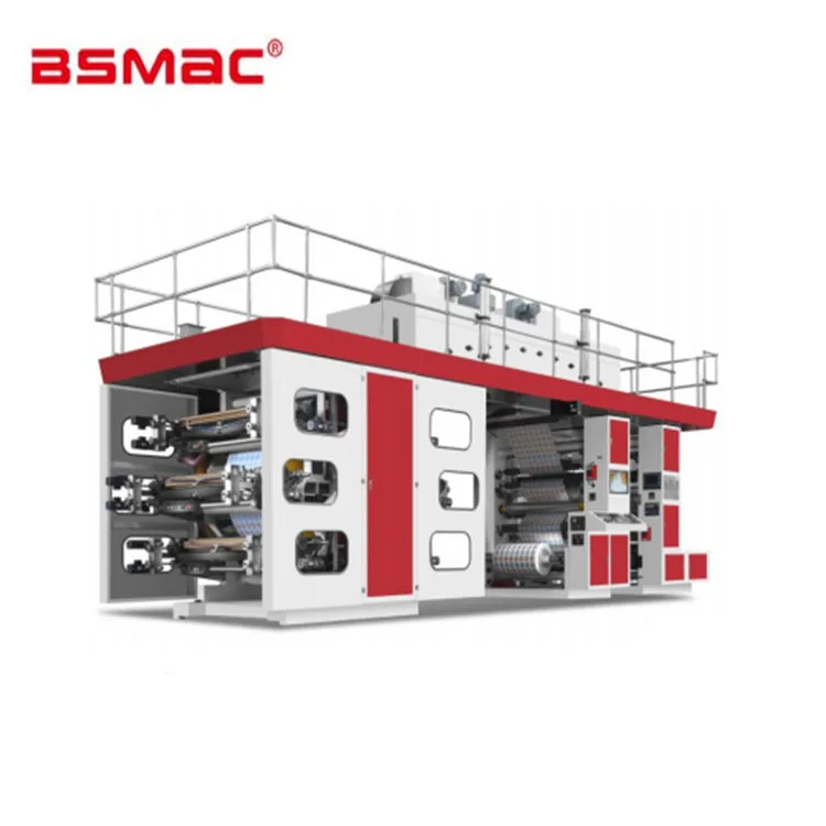 BSCI Roll To Roll CI Type High Speed Multi Color Flexo Printing Machine For Film Paper