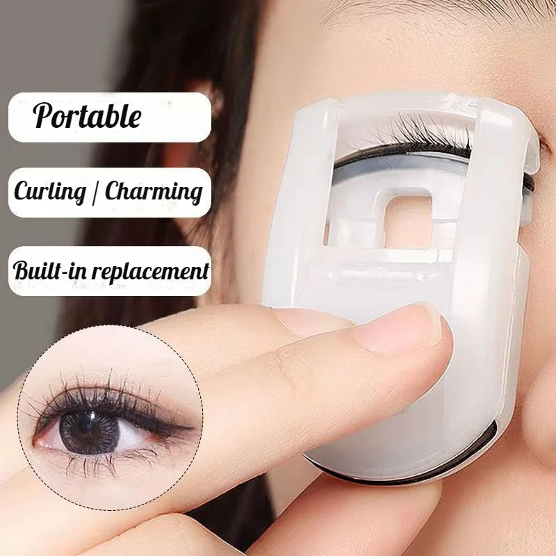 Mini Eyelash Curlers Eye Lashes Curling Clip Shiny Pink Plastic Eyelash Curler Portable False Eyelashes Extension Makeup Tools
