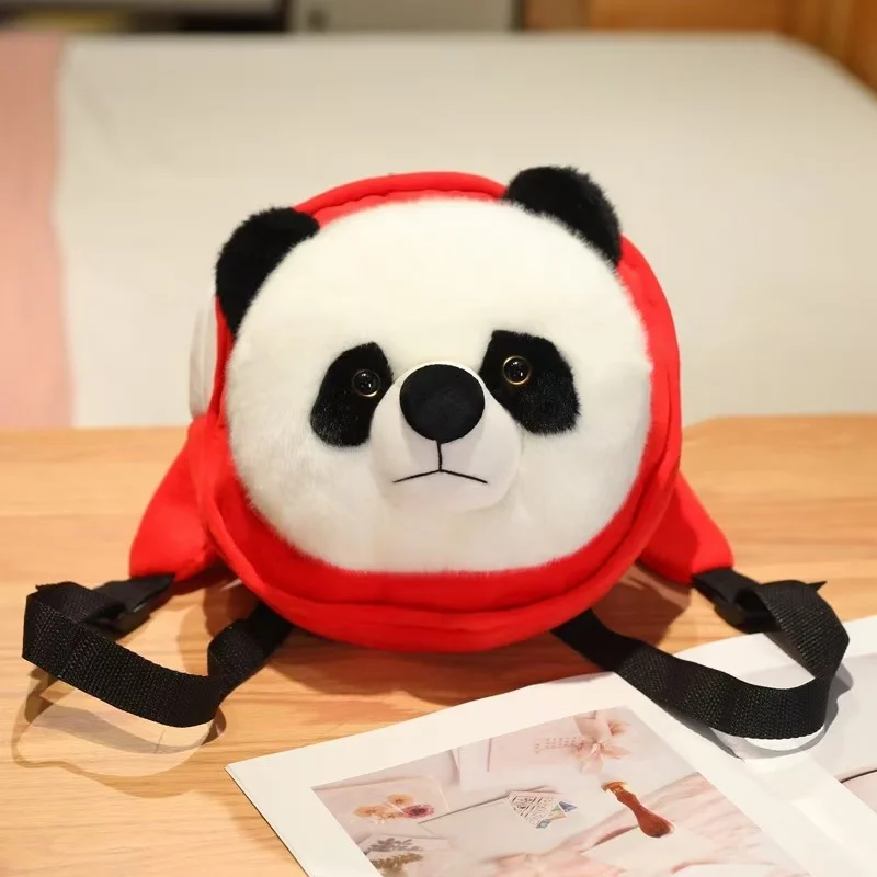 Mochila de Panda de 26cm, muñeco de peluche de Anime, muñeco bonito de peluche, muñeco suave de peluche, regalo de Navidad y Acción de Gracias