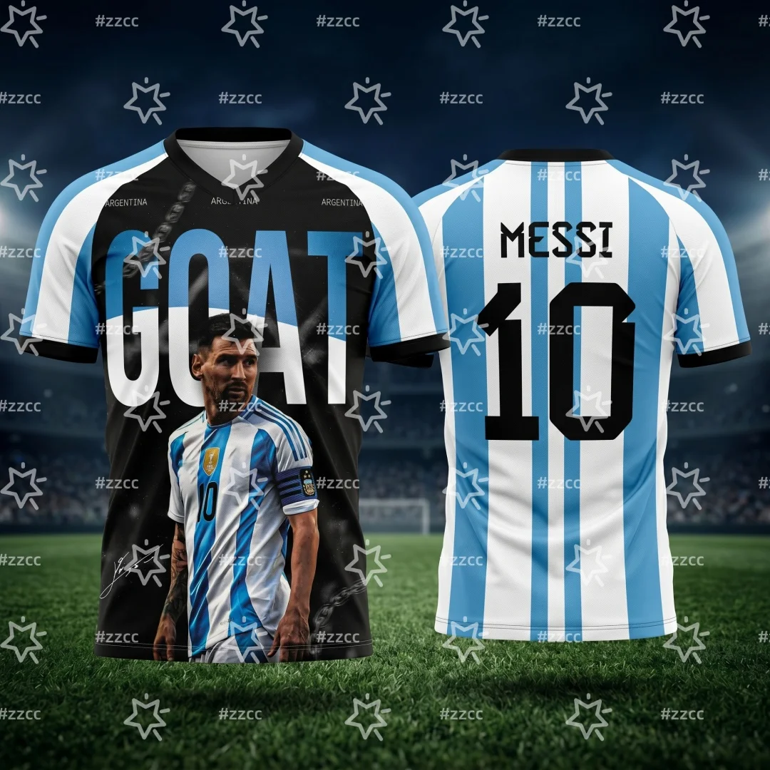 2026 Argentinien Fußballtrikot Messi Nr. 10 Match-Trainingsset Sommer Sport Herren T-Shirt Kinderbekleidung Radtrikot ﻿