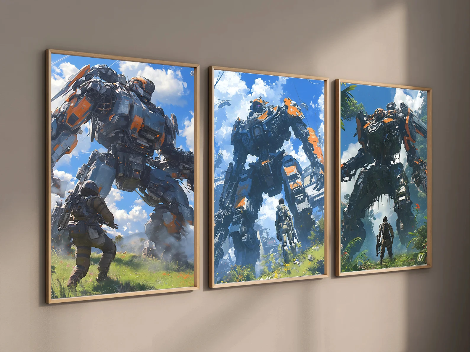 Affiche d'art de jeu Titanfall pour garçons, impression sur toile, décoration de la maison, art mural, décor de salle de jeu, décoration de chambre esthétique