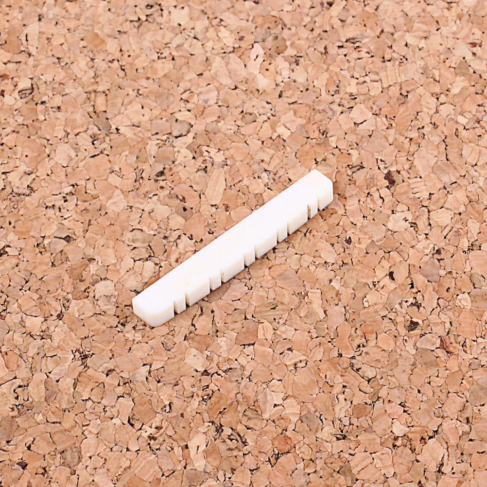 

10 String Electric Guitar Nut Bone Slotted Replacement Natural Cattle Bone Bass Guitar Parts Tone Improved 10 String Nut