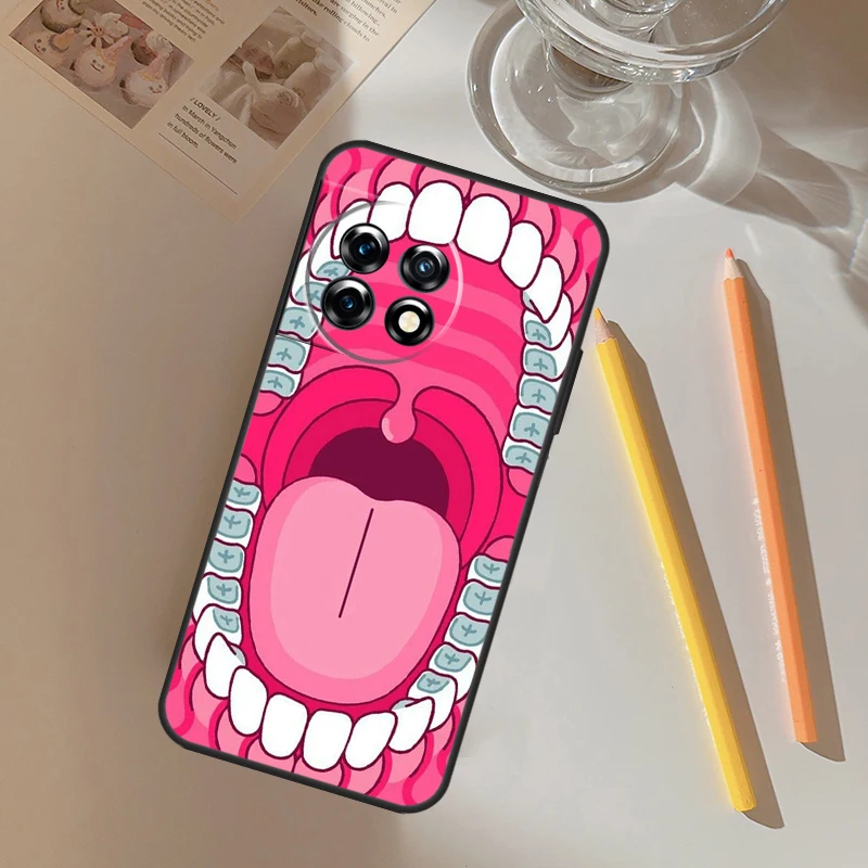 Cartoon Dentist Dental Teeth Funda For OnePlus 13 13R 12 R 11 9 10 Pro 8T 9RT 10T OnePlus Nord 4 CE 2 3 Lite N20 N30 Case