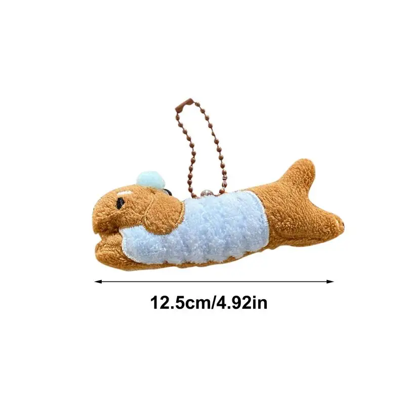 Plush Bag Charm Dachshund Plush Keychain Stuffed Puppy Cartoon Keyring Backpack Decoration For Classroom Graduation Birthday