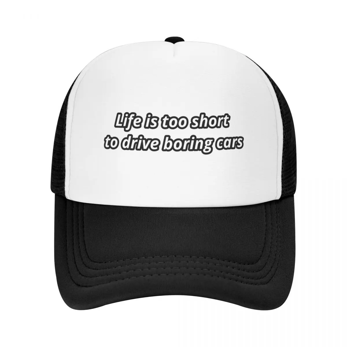 

life is too short to drive boring cars Baseball Cap Sunscreen Kids Hat Luxury Man Hat Trucker Hat Golf Women Men's