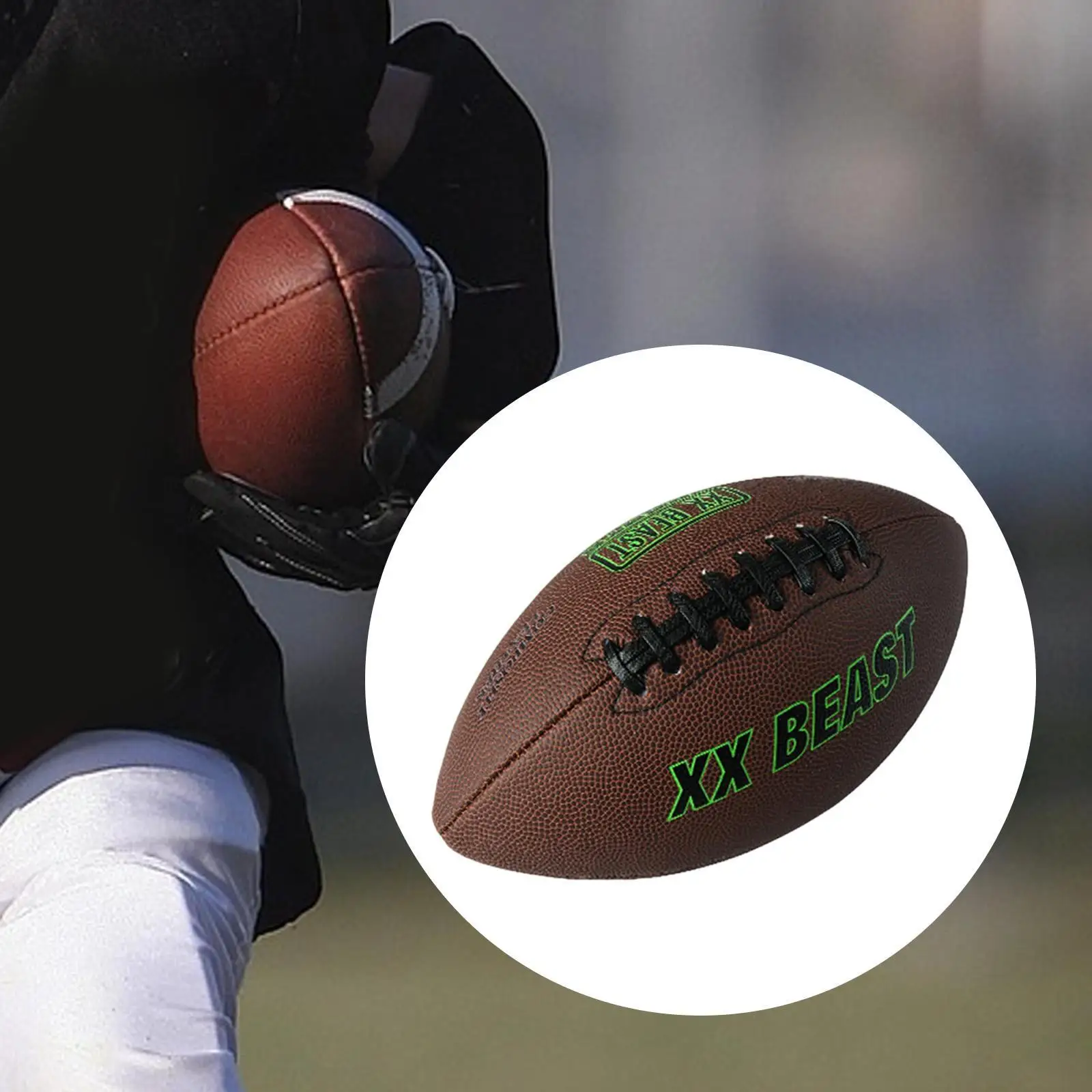 Rugby Ball Wear-Resistant Recreational Competition Non-Slip American Football Ball for Team Practice During The Anniversary