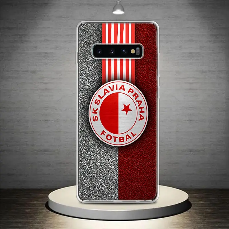 Sk Slavia Praha Czech Republic Phone Case Coque For Samsung Galaxy M12 M21 M31 M30S M32 M51 M52 Note 20 Ultra 10 Pro 9 8 J4 Plus