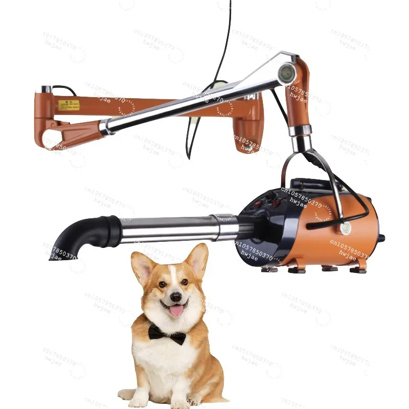 Portable Stainless Steel 4 Nozzle Dog and Cat Hair Dryer Adjustable Heat Force Dryer and Water Blower for Pet Supplies