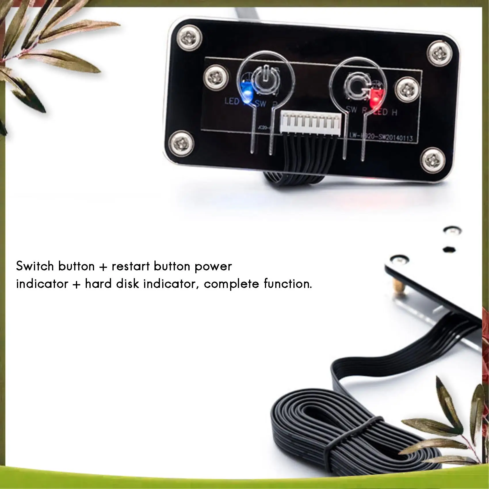 New-3X Desktop Computer Switch External Power Switch Power Button+Restart Button PC Case Power Supply Button