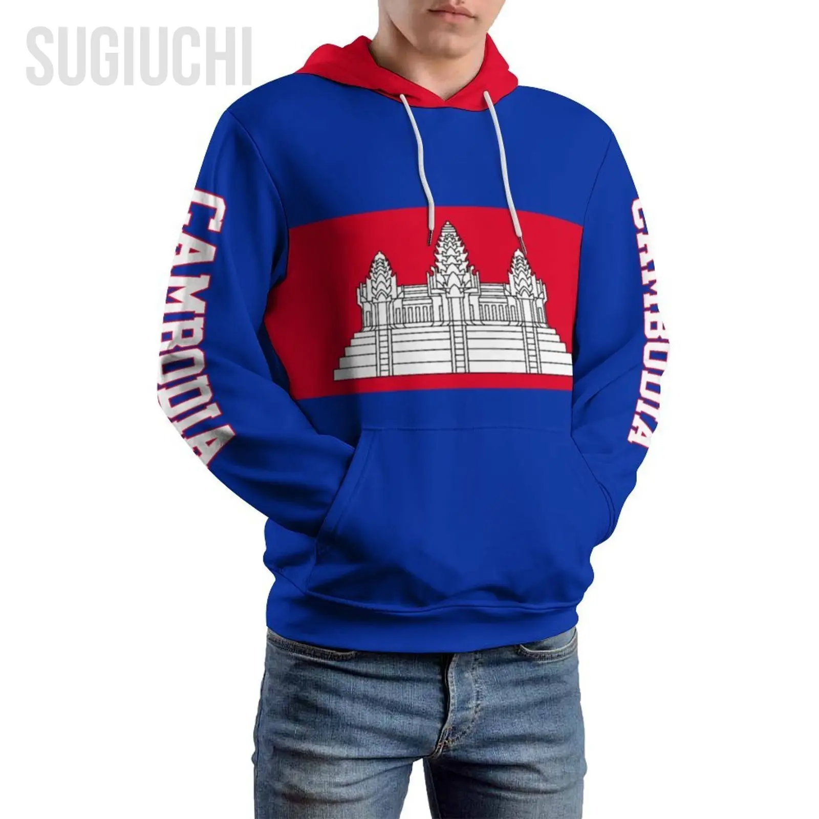 Unisex 3D Hoodie Cambodia Flag Men Women Polyester Harajuku Sweatshirt Pullover Hoodies Casual Cool