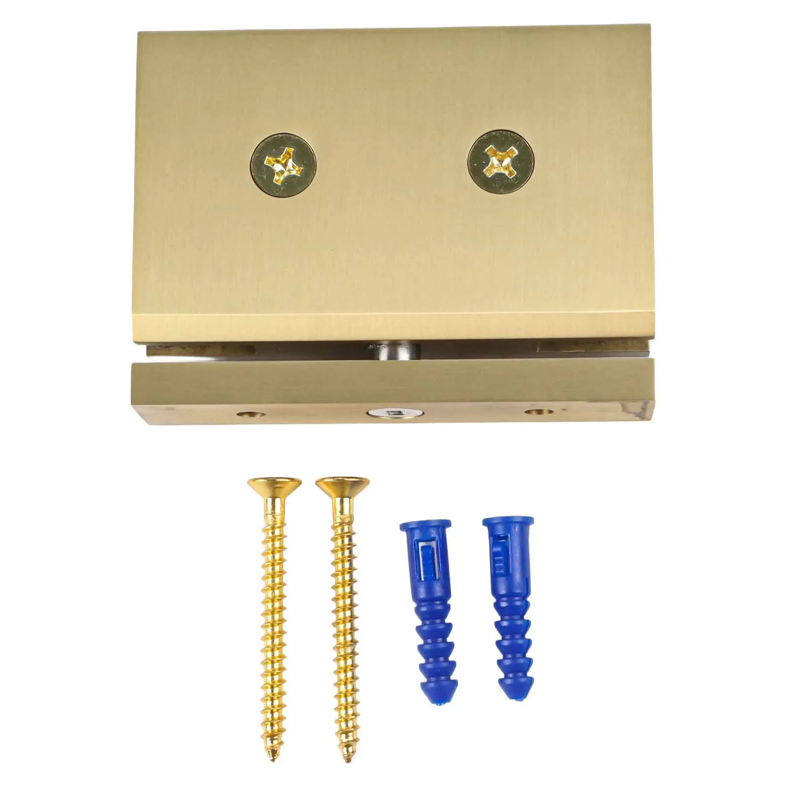 360 Degree Adjustable Glass Clamp Holder in Brass Designed for 8 12mm Shower Doors Perfect for Stylish Installations