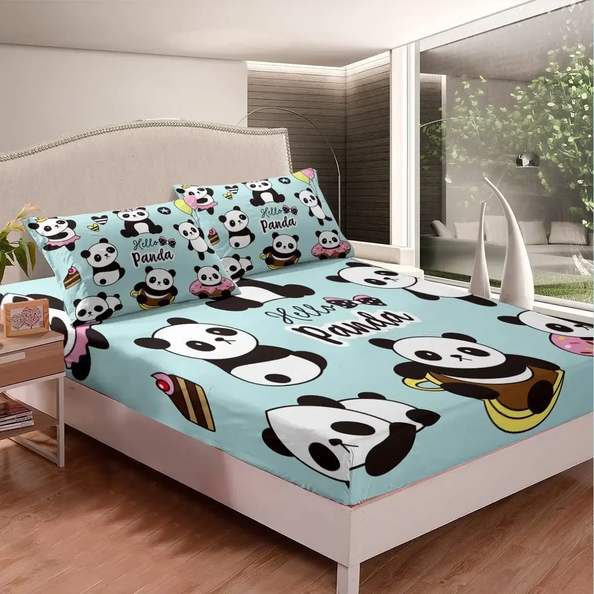 

Простыня Kawaii Panda для мальчиков-подростков с милым мультяшным животным и принтом панды, покрывало для кровати для девочек, женщин, милый декор комнаты для малышей