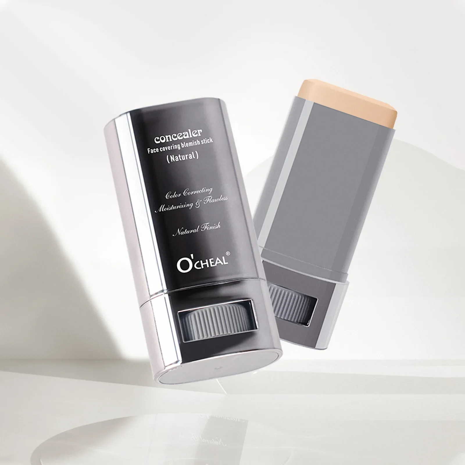 Long-Lasting Waterproof Cream Foundation Stick Full Coverage Flawless Satin Powder Conceal Makeup for All Skin Types