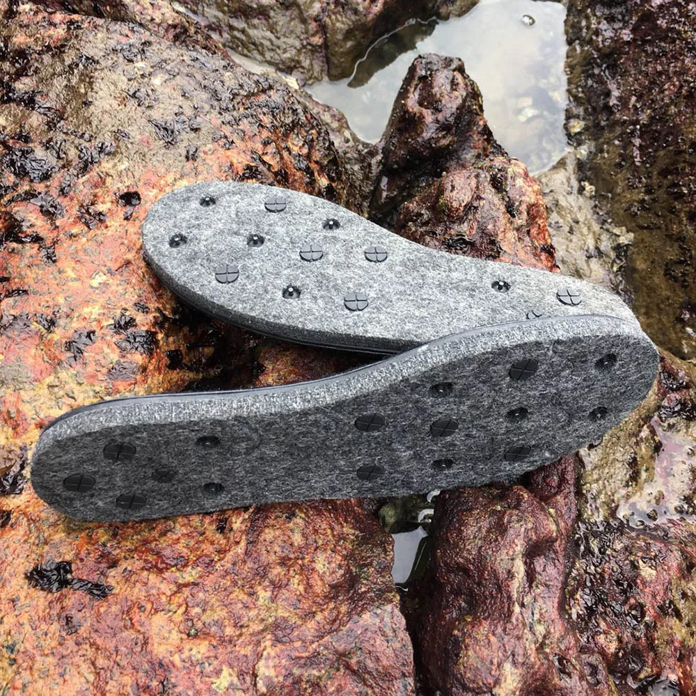 Shoe Men Boot Rock Felt Sole With Nails Removable Sole Felt Spike Bottom Quality for Rocking Shoes Fishing Waders Size 39-45