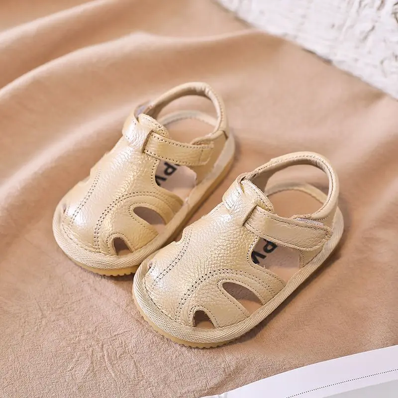 Baby Sandals Soft Sole Genuine Leather Closed Toe Infant Toddler Boy Girl Summer 2026 New Beach Shoes