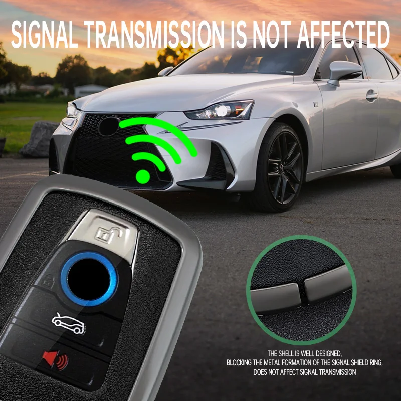 Zinc Alloy Leather Car Smart Remote Key Case Cover for BMW I3 I8 Series Protective Shell Fob CAR interior key bag Accessories