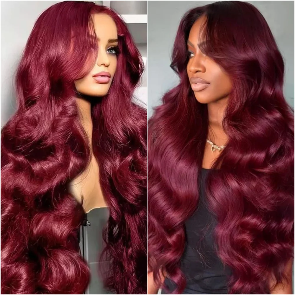 

Объемная волна 99j Бордовый 13x6 Hd Парик из натуральных волос на кружеве Предварительно сорванный 13x4 Прозрачный парик из натуральных волос на фронтальной части шнурка для женщин