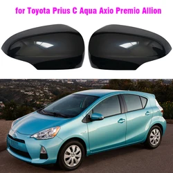 ABS Gloss Black  Rearview Side Mirror Cover Cap For Toyota Prius C Aqua Axio Premio Allion 2012-2018 Auto Parts styling