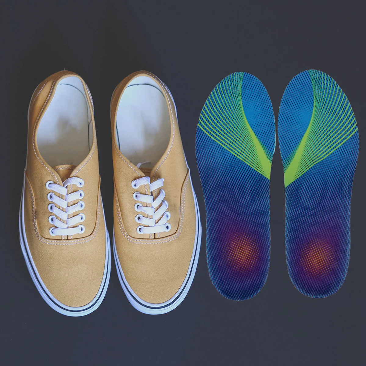 

1 Pair Of Unisex Arch Correction Insoles Shock-Absorbing EVA Shoe Cushions Foot Care Pads Sports Comfort