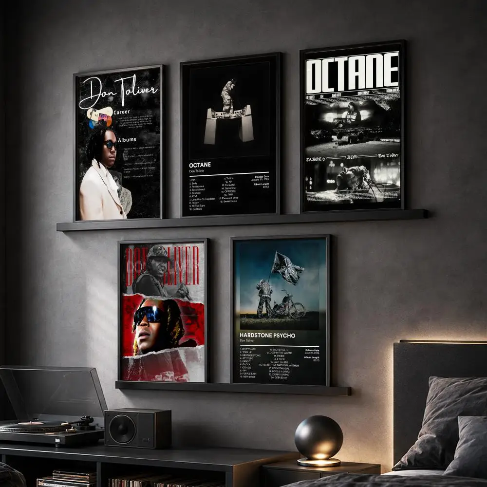 Don T-Toliver Singer Rapper Painting Calligraphy Canvas Poster Hallway Bedroom Living Room Home Bar Decoration Interior Wall