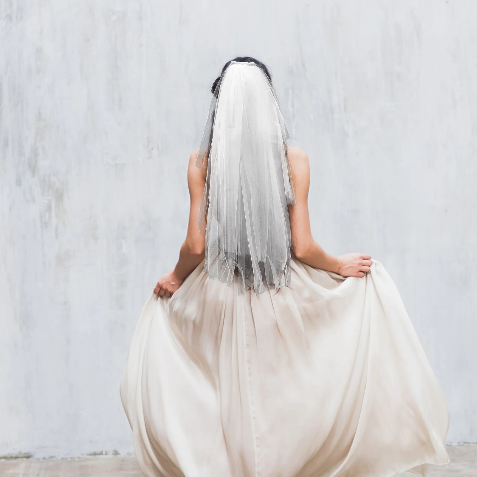 

Bride Short Veil Wedding Hair Accessory Elegant Sweet Design for Bridal Party Charm Wedding Dress Match Versatile Style