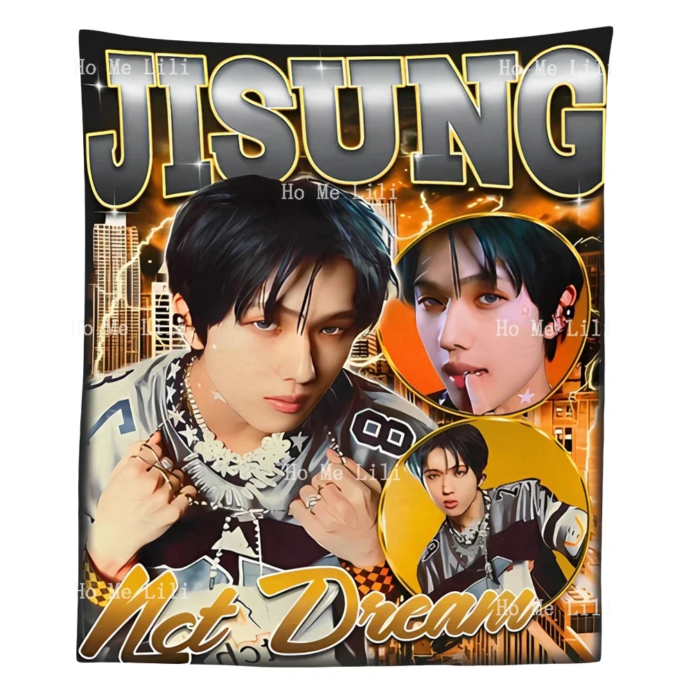 Nct Dream Jisung Inspired K-Pop Fan Art Gift Tapestry Wall Hanging For Bedroom Livingroom Modern Design