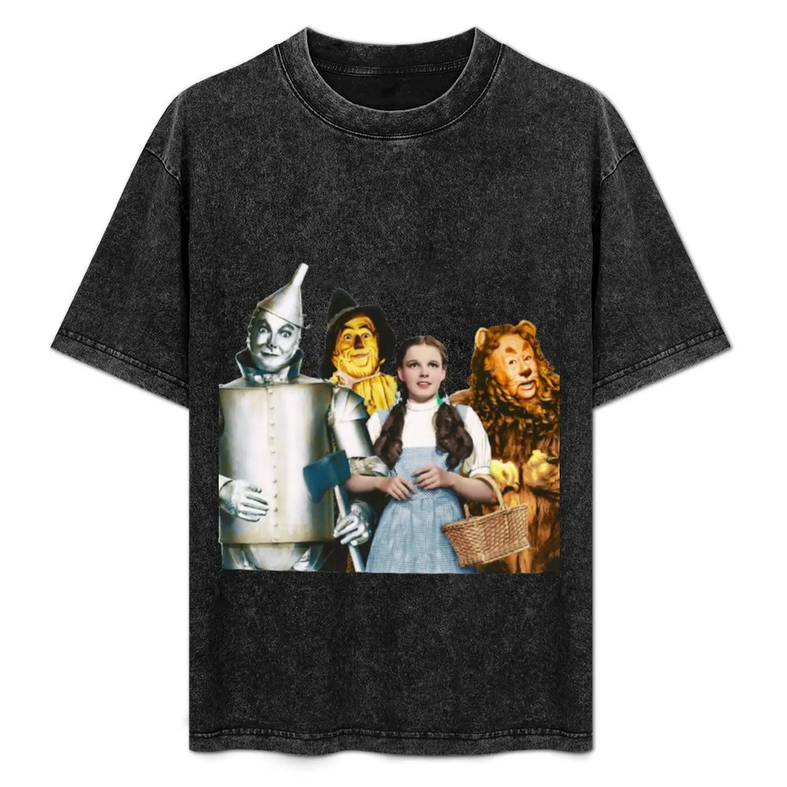 Wizard Of Oz/ Dorothy Tin Man Scarecrow/No Place Like Home T-Shirt cotton man t-shirts anime stuff workout shirts for men