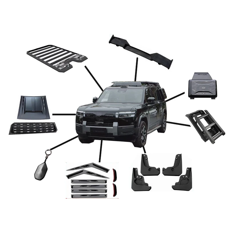 For BYD Equation Leopard Titanium 7 Auto Parts Box Aluminum Alloy Side Climbing Ladder Car Roof Racks