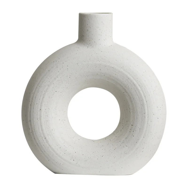 

Nordic retro flower ware light luxury ceramic vase ornament living room dried flower arrangement homestay dining table home orna