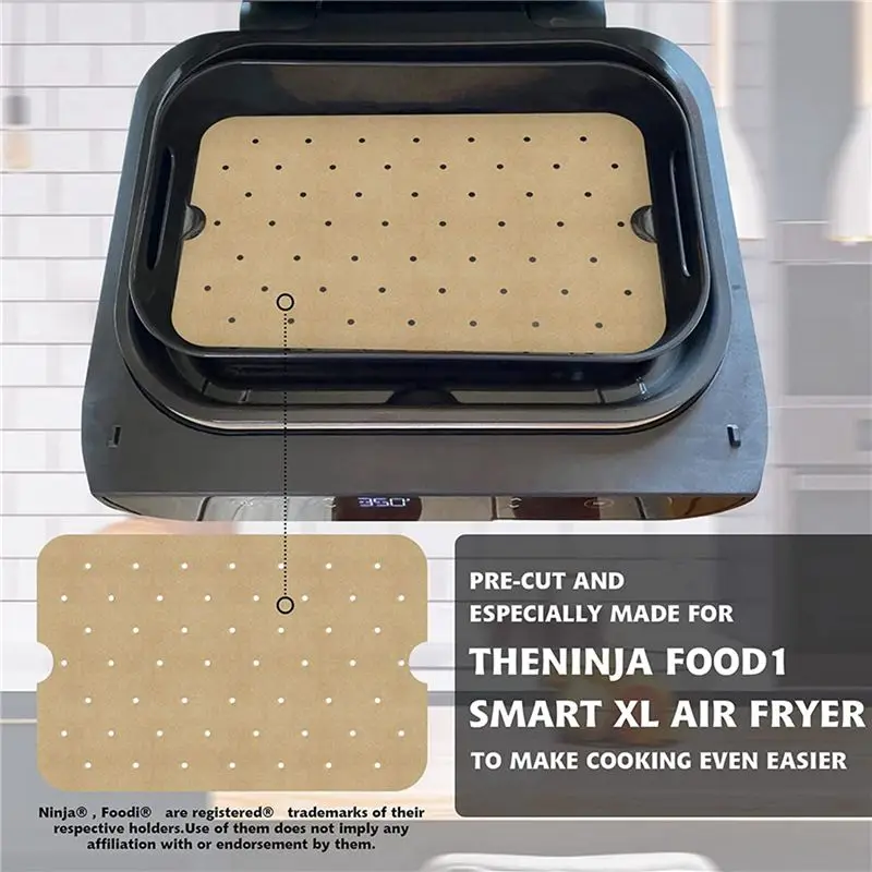 BHTS-400Pcs Air Fryer Paper Air Hole Air Fryer Parchment Paper Liners For Ninja Foodi Smart FG551 Air Fryer Accessories