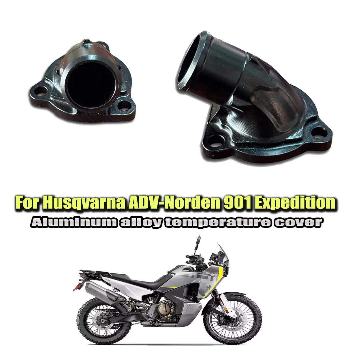 

Модификация мотоцикла, крышка термостата из алюминиевого сплава с ЧПУ, интерфейс водопроводной трубы, подходит для Husqvarna Norden 901, Expedition ADV