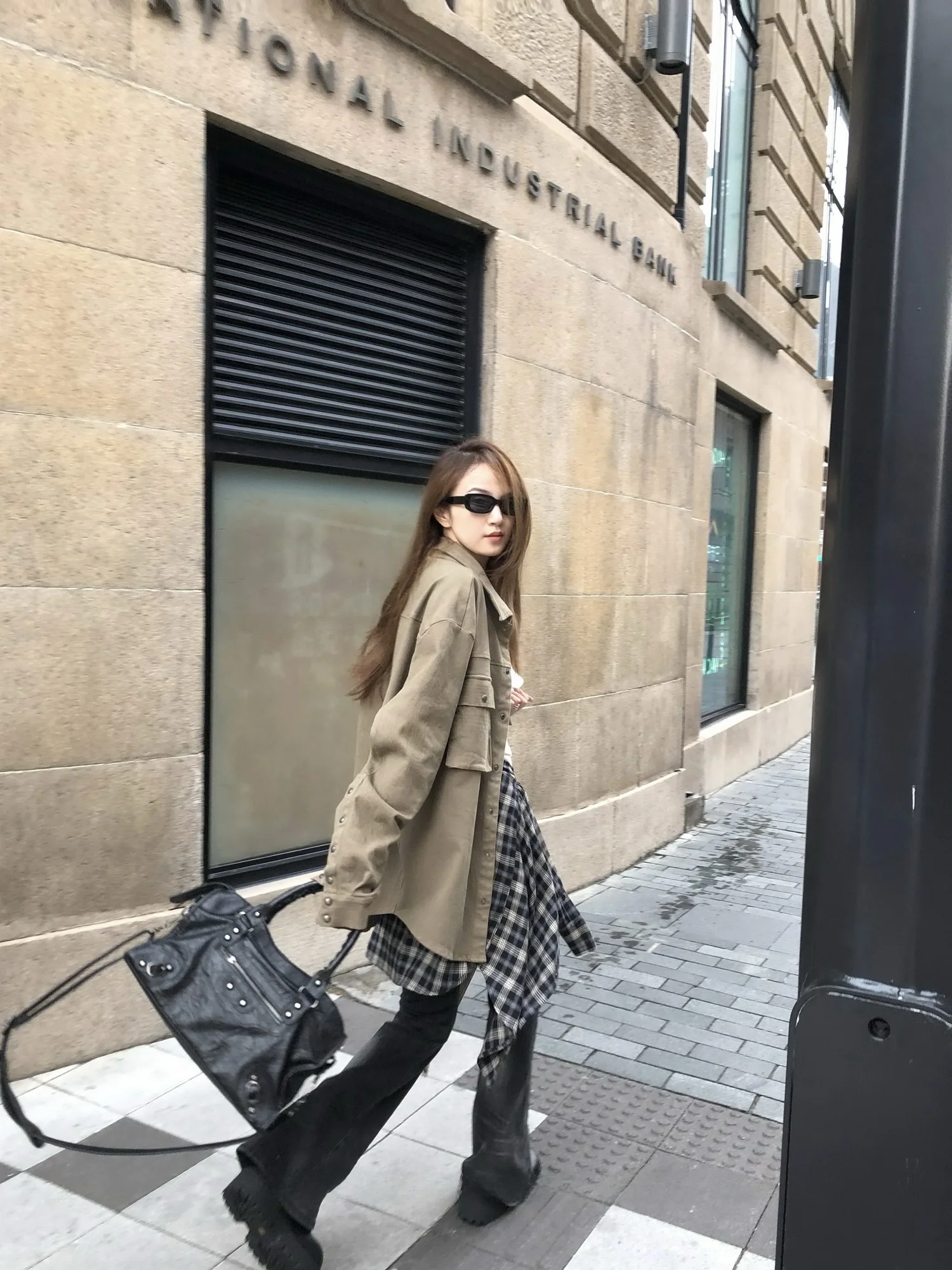 

Loose Fit Long Sve irt Jaet Women's Workwear Cotton Blend Comfortable Breathable Casual Sle Spring Autumn