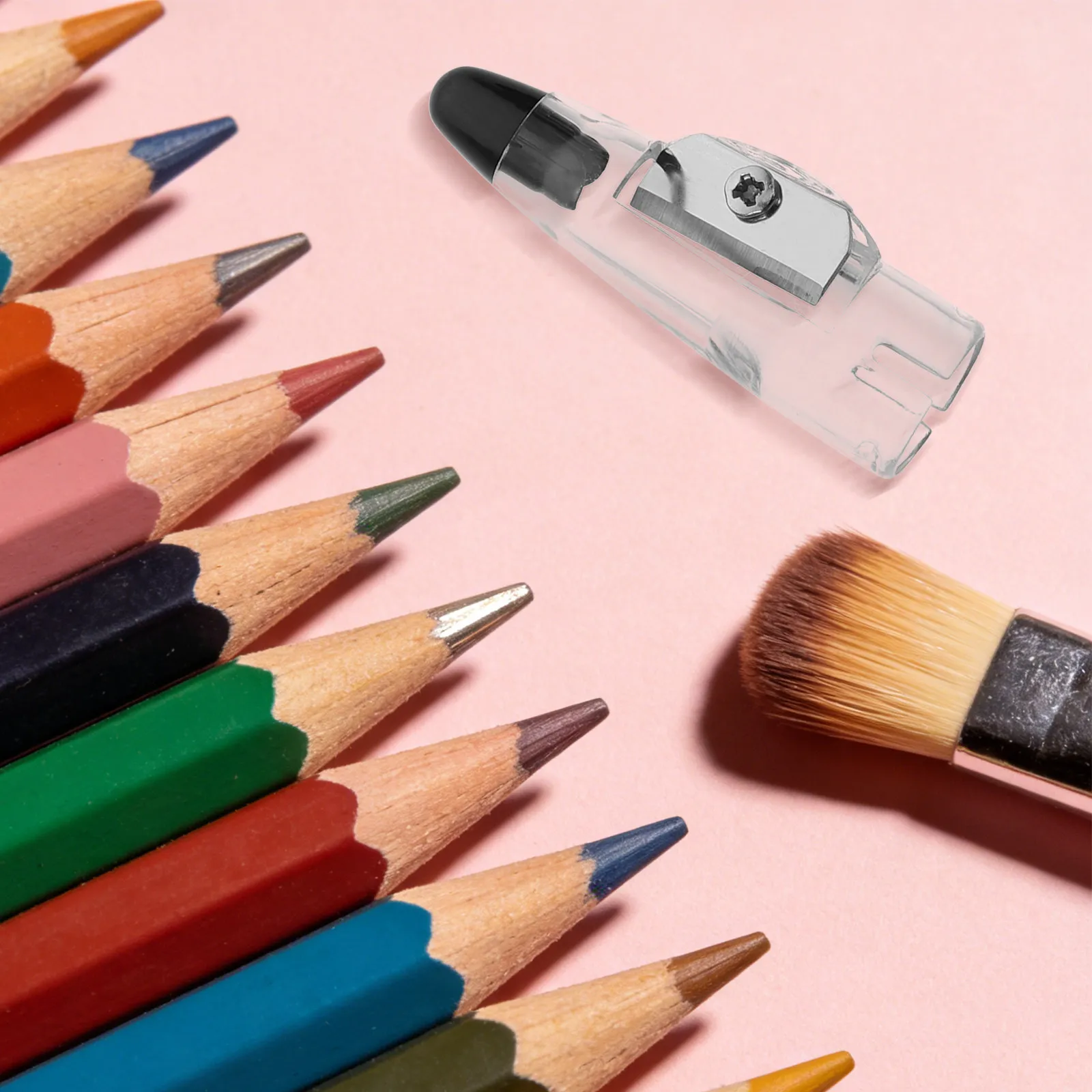30Pcs Manual Plastic Pencil Sharpener Precision Eyeliner Lipliner Eyebrow Sharpener for Makeup Travel Beauty Pencil