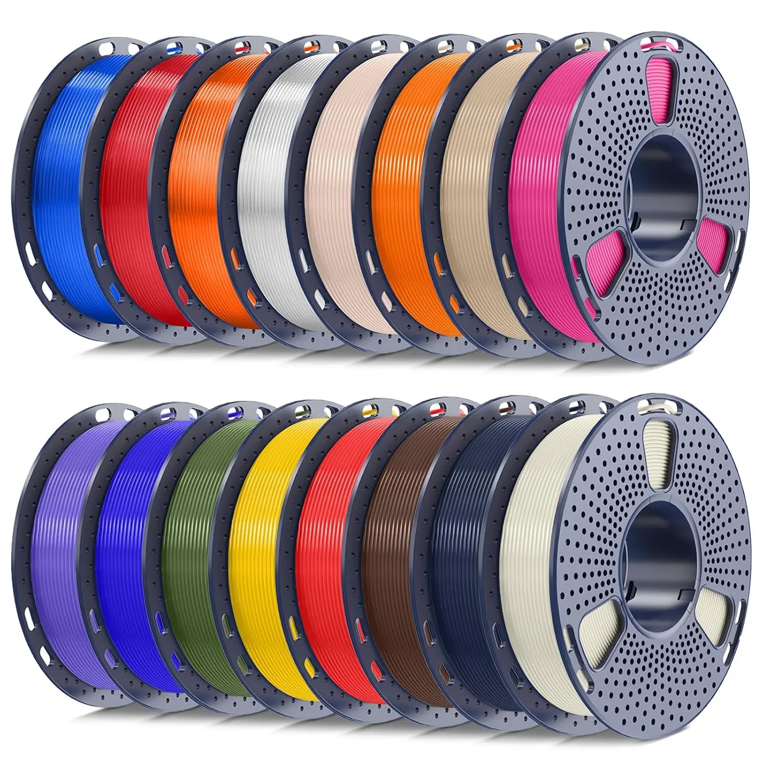 ^For SUNLU PLA+2.0 Filament 1.75mm Bundle, 250g Spool, 16 Rolls