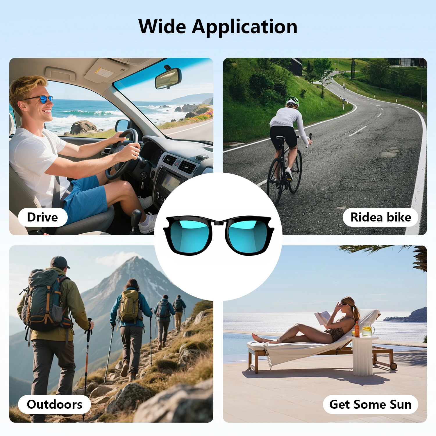 Polarisierte Clip-on-Gläser für RayBan Meta Wayfarer GEN 1&2&3 RW4006/RW4012/RW4011 50-22 Smart-Brillen, blendfreie, farbige Sonnenbrillengläser – Detail 5