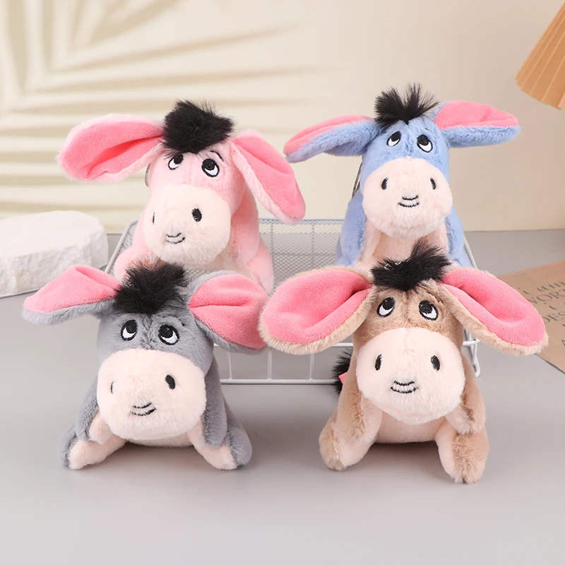 Cartoon Little Donkey Plush Toy Cute Donkey Pendant Soft Stuffed Doll Keychain Cute Men Women Car Bag Key Ring Decor Kid Gift