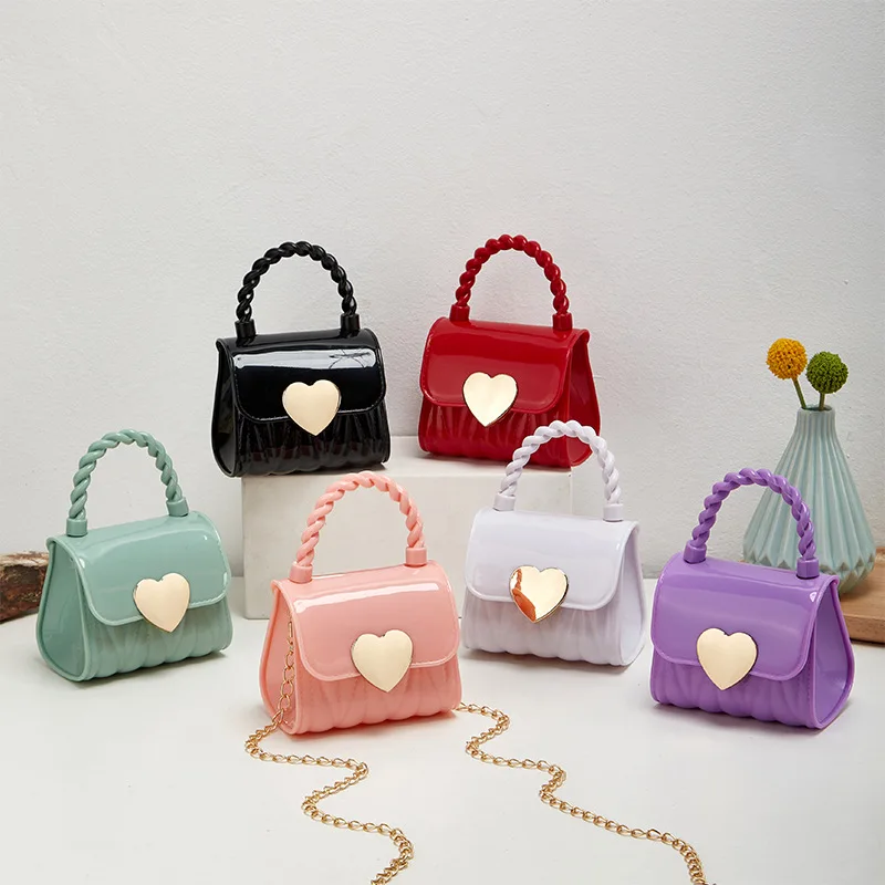 

Fashion Mini Handbags PVC Crossbody Coin Purse Solid Color Handbag Plastic Small Chain Jelly Bag for Girl Whole _C-01-169584118_