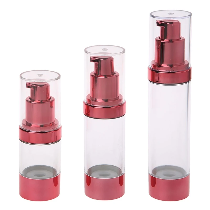 30ML wine red plastic airless pump bottle lotion/emulsion/serum/liquid foundation/whitening essence skin care cosmetic packing