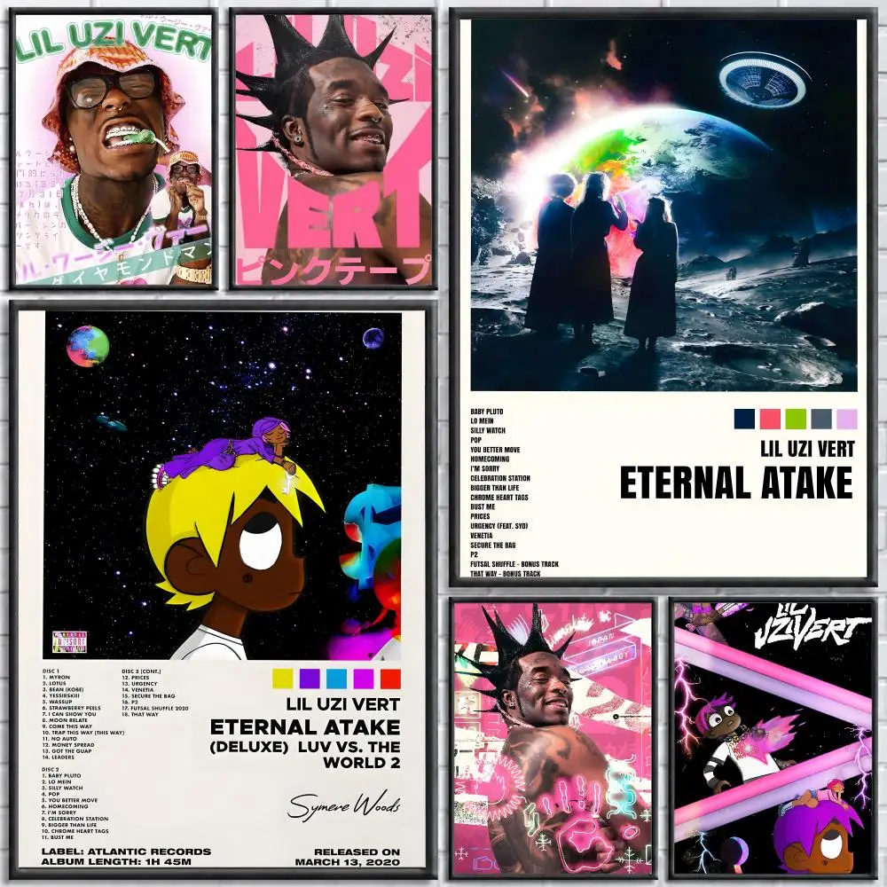 Rapper Lil Uzi Vert   Print Wall Art Pictures Canvas Painting Living Room Bedroom Home Decor Poster