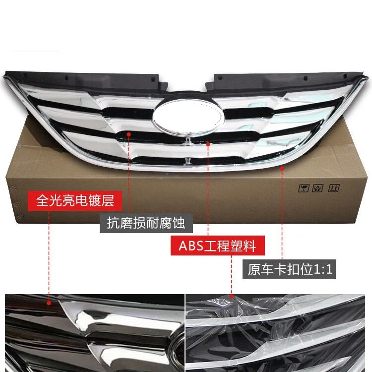 Car Mesh Grill Front Bumper Grille For Hyundai Sonata 8th Generation 2011 2012 2013 2014 2015