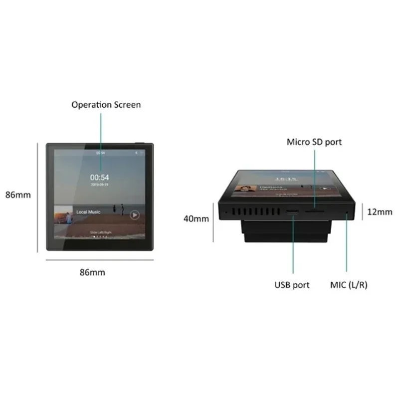 10w 4 inch multi zone wifi app control  wall amplifier