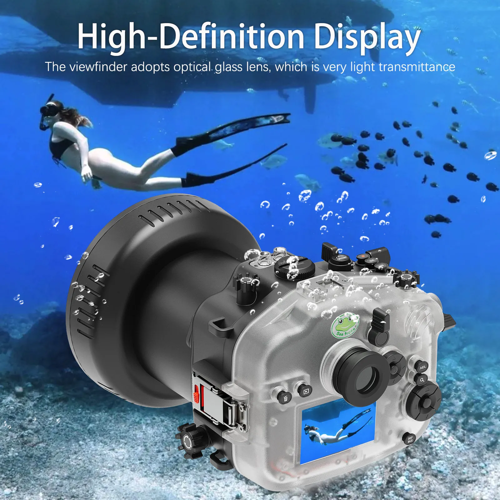 Seafrogs Waterproof Housing for Fujifilm X-H2 Camera 40m Depth Underwater Diving Case for Diving Surfing Skiing Photography