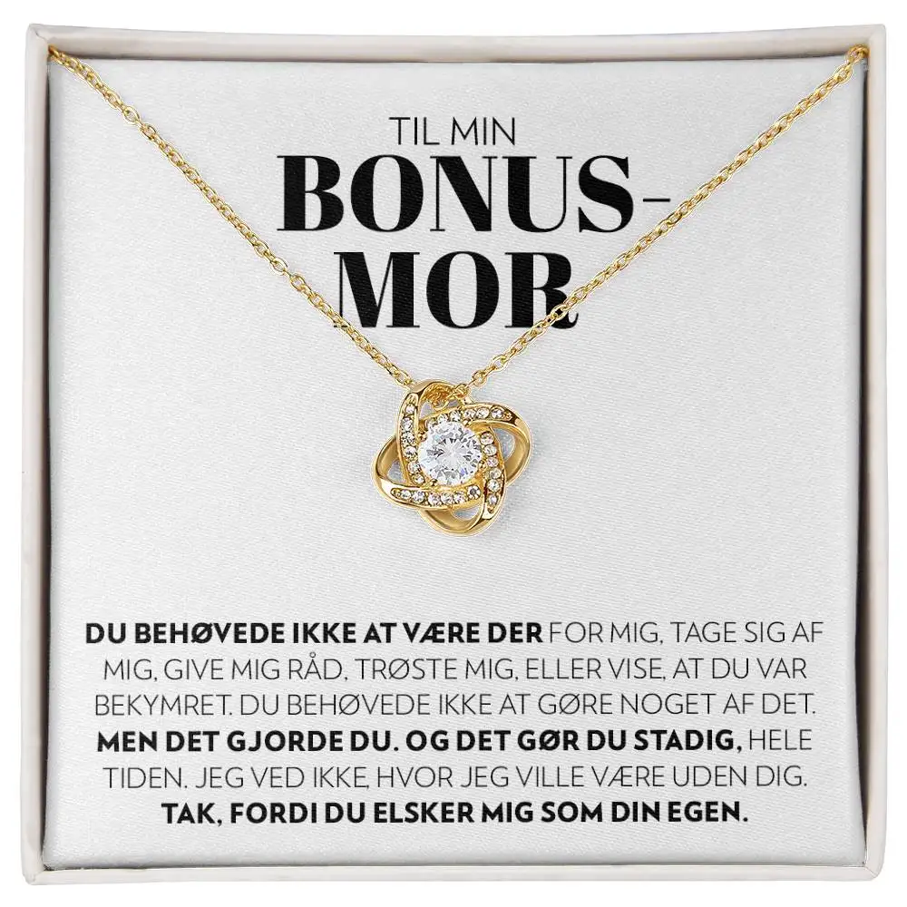 To My Bonus Mom Mother Necklace Gift Women Girl Mor Love Knot Pendant Necklaces Fashion Jewelry 2025 New Hot Dropshipping