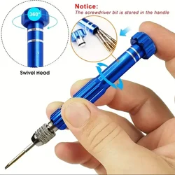 Multifunctional 5 In 1 Screwdriver Set Disassembly Screwdriver Slotted Cross Plum Blossom Computer Glasses Clock MaintenanceTool