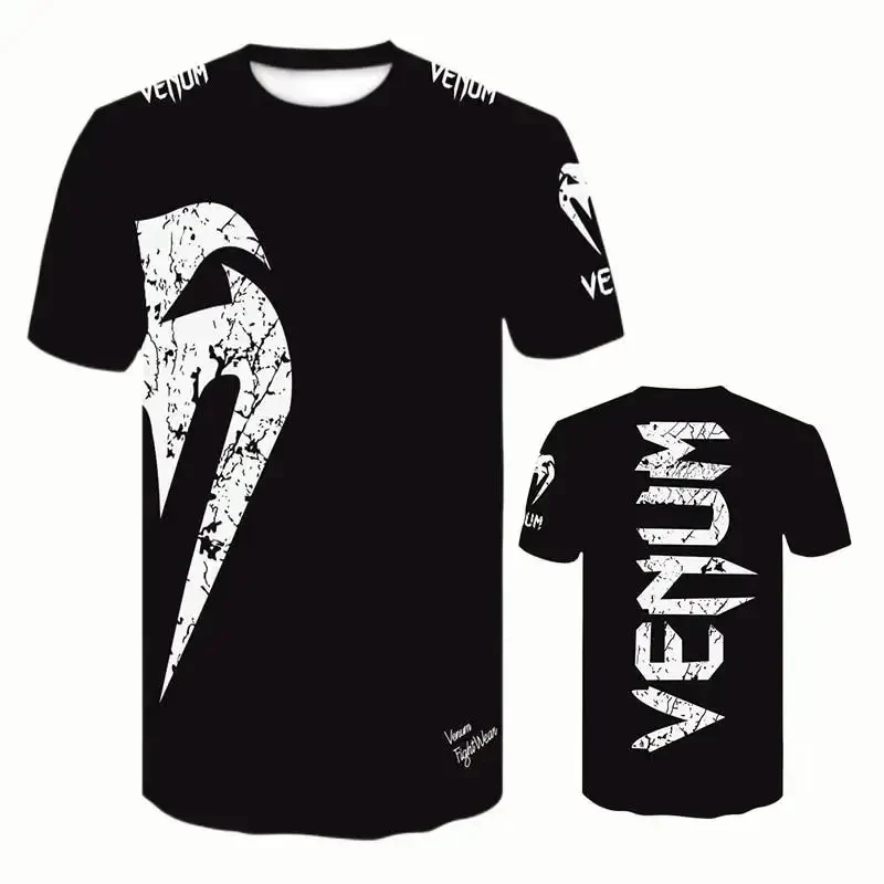 VENUM UFC Fight Night Appearance Venom Co-op Muay Thai Loose Dry Sports Training Fight T-shirt Fitness Training Sports Running