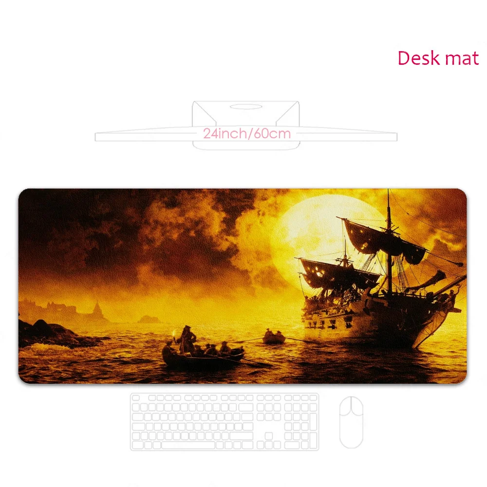 P-Pirates of the C-Caribbean Mousepad Large Gaming Compute Gamer PC Keyboard Mouse Mat