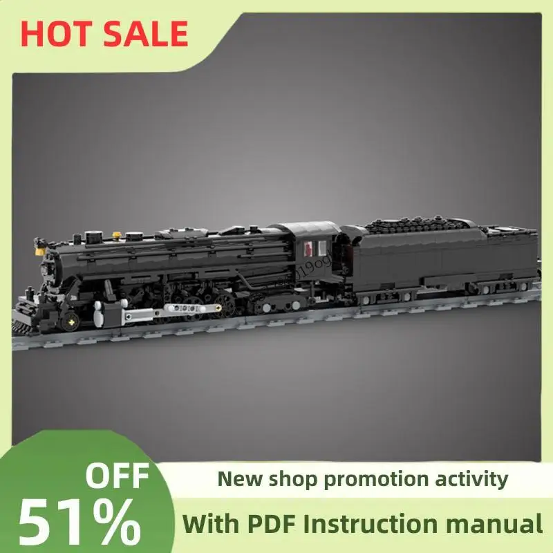 Novo 1491 pçs cidade trem técnico faixas ferroviária moc locomotiva a vapor modelo blocos de construção diy idéias criativas crianças brinquedos presentes