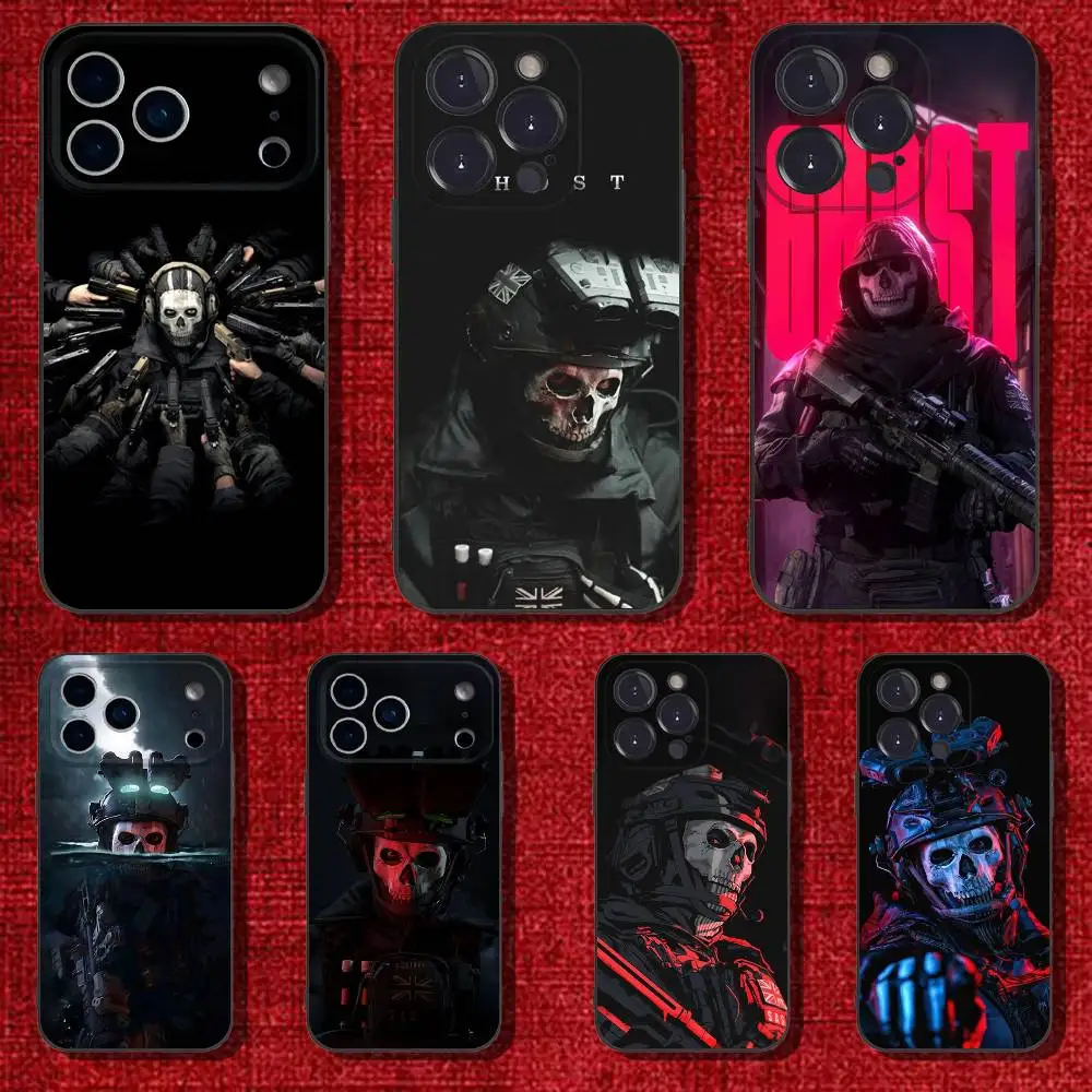 حافظة هاتف Game Call Of D-Duty 2 لهاتف iPhone 17,16,15,14,13,12,Pro,Max,Plus,E,SE4,Air,Mini Black Soft Cover