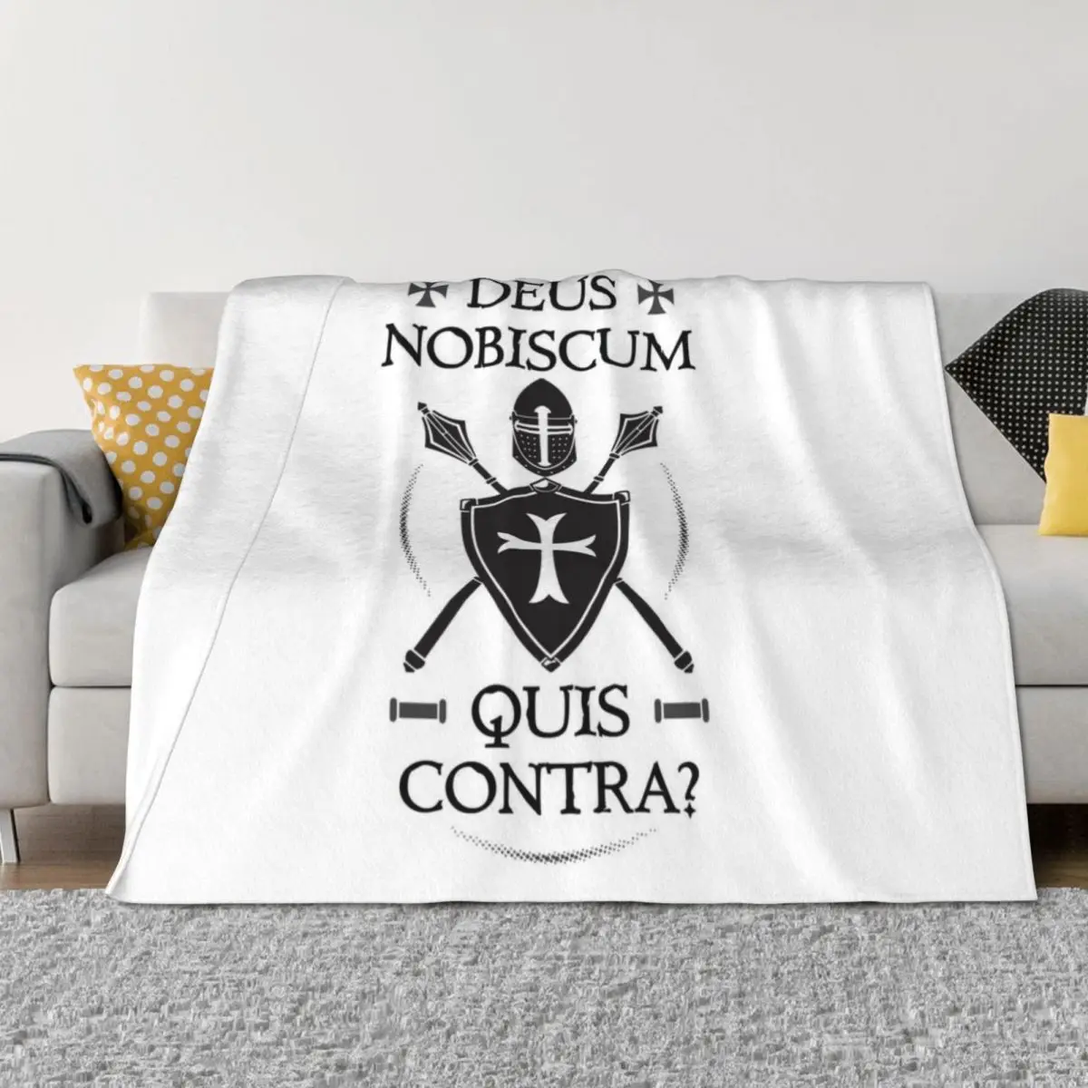 

Deus Nobiscum Quis Contra Throw Blanket Sofa Throw Picnic Quilt Blankets
