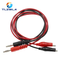 1PCS Multi-meter Test Leads Cable Line Wire 100cm 4mm Banana Plug to Alligator Clip Electrical Connector